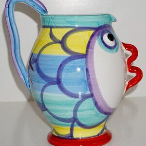 VIETRI Campagna Gallina Large 12" Figural Chicken Pitcher